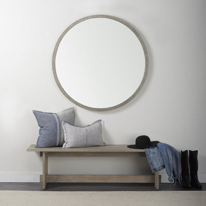 20" Blue And Gray Striped Linen Throw Pillow Cover