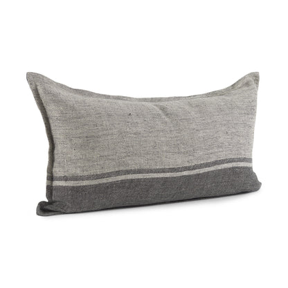 Light And Dark Gray Lumbar Throw Pillow Cover