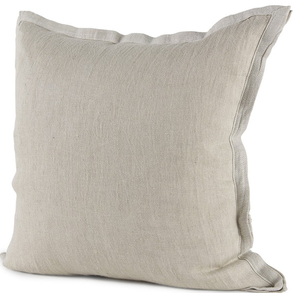 Cream Bordered Pillow Cover