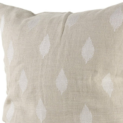 Beige And White Patterned Pillow Cover