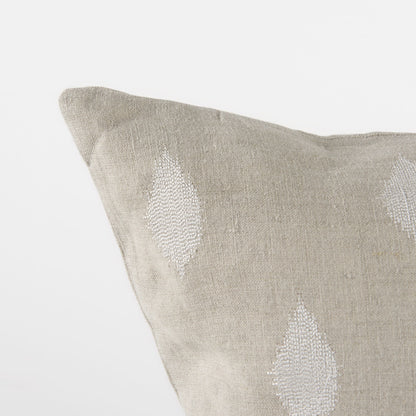 Beige And White Patterned Pillow Cover