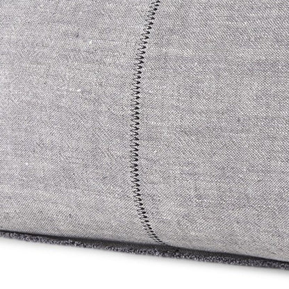 Light Gray Fringed Lumbar Throw Pillow Cover