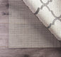 2' x 8' Ivory Striped Weave Non Slip Rug Pad