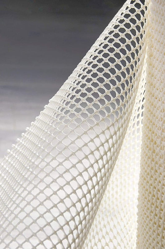 2' x 8' Ivory Striped Weave Non Slip Rug Pad