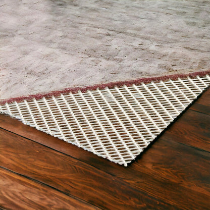 6' x 9' Ivory Striped Weave Non Slip Rug Pad