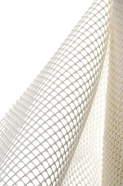 6' x 9' Ivory Striped Weave Non Slip Rug Pad