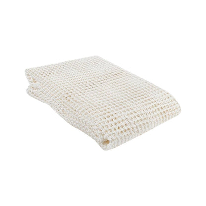 6' x 9' Ivory Striped Weave Non Slip Rug Pad