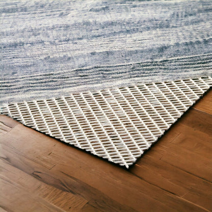 6' x 9' Ivory Striped Weave Non Slip Rug Pad