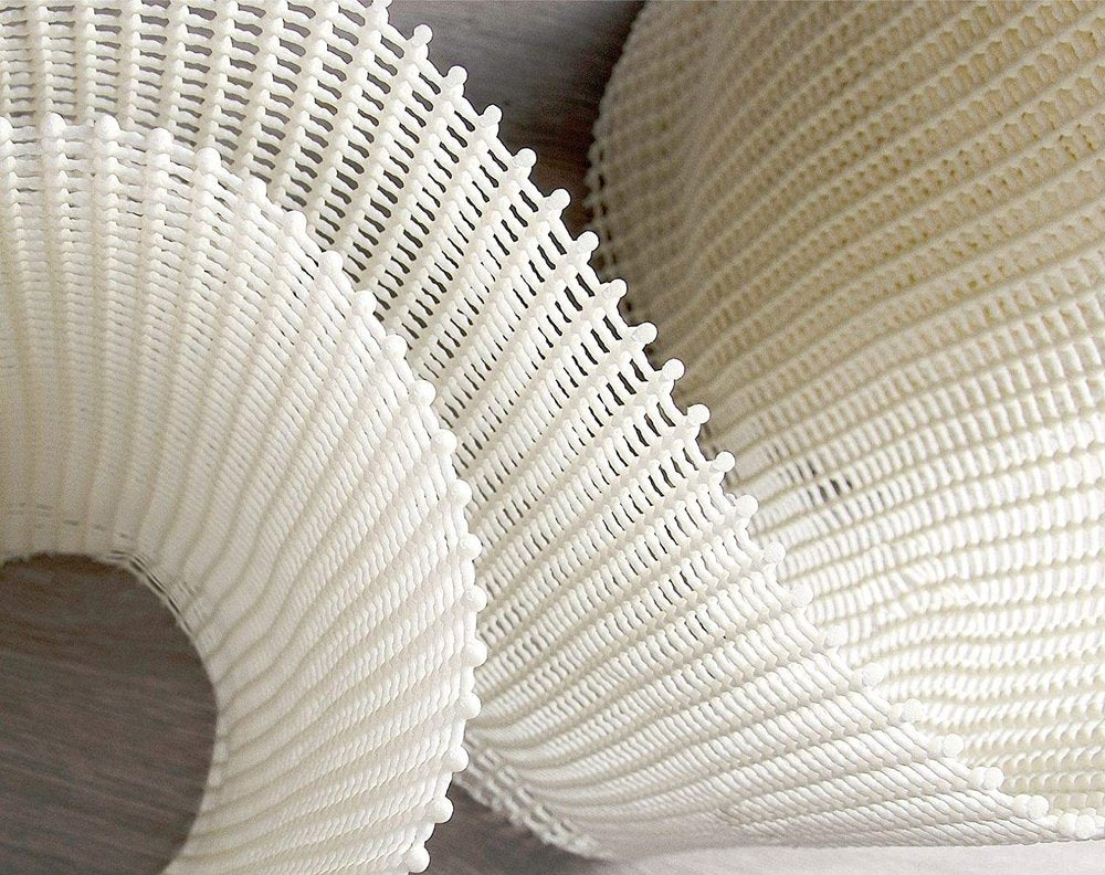 6' x 9' Ivory Striped Weave Non Slip Rug Pad