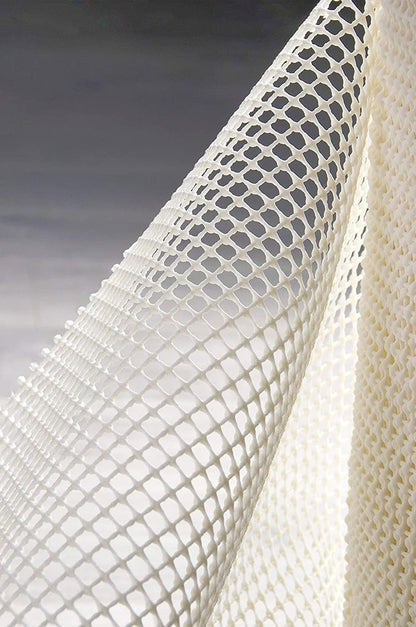 6' x 9' Ivory Striped Weave Non Slip Rug Pad