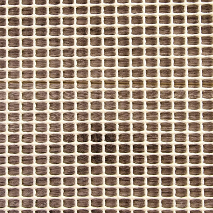 6' x 9' Ivory Striped Weave Non Slip Rug Pad