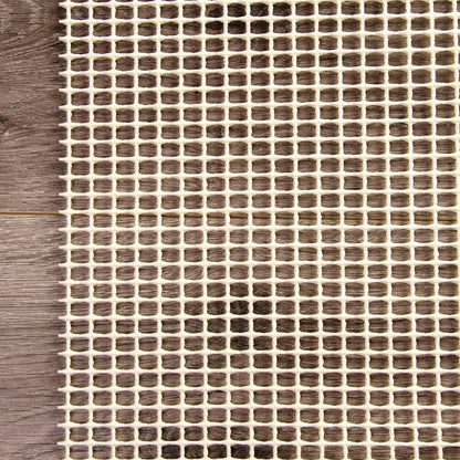 4' x 6' Ivory Striped Weave Non Slip Rug Pad