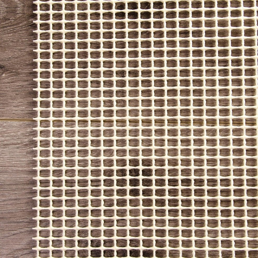 4' x 6' Ivory Striped Weave Non Slip Rug Pad