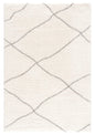 3' X 5' Ivory Modern Uneven Lattice Area Rug