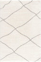 3' X 5' Ivory Modern Uneven Lattice Area Rug