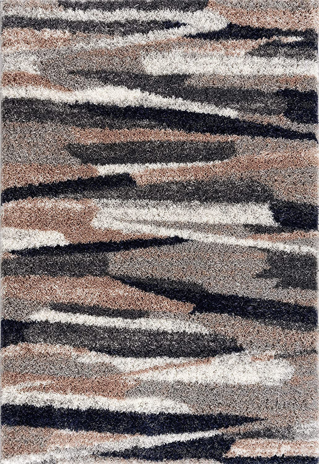 4' X 6' Gray And Black Strokes Area Rug