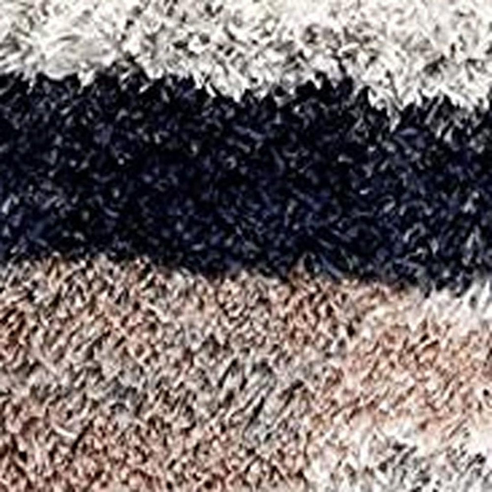 8' X 11' Gray And Black Strokes Area Rug