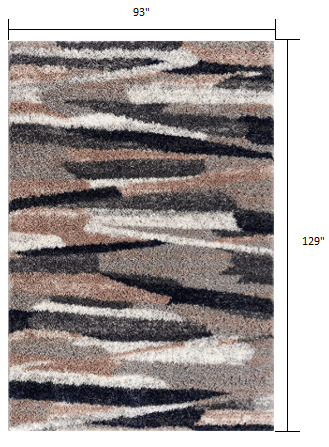 4' X 6' Gray And Black Strokes Area Rug