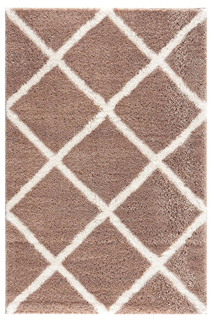 8' X 11' Beige Geometric Area Rug