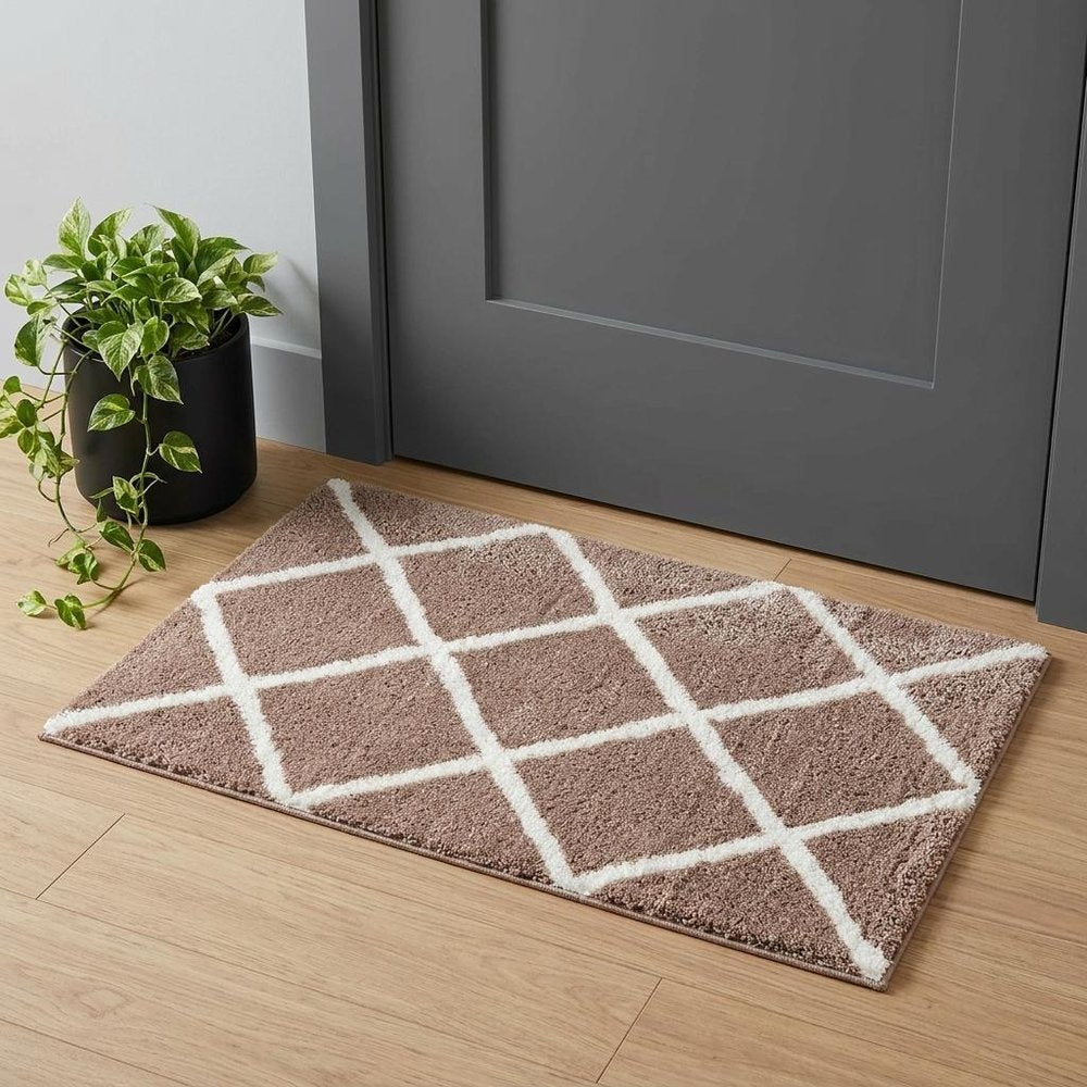 8' X 11' Beige Geometric Area Rug