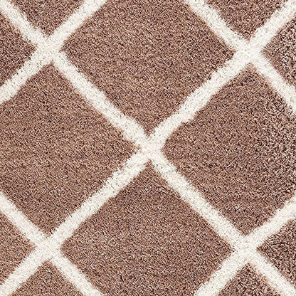 3' X 5' Beige Geometric Area Rug