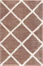 3' X 5' Beige Geometric Area Rug