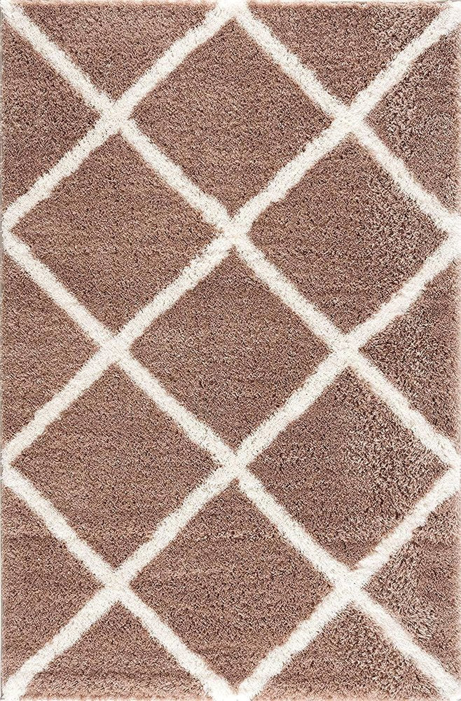 8' X 11' Beige Geometric Area Rug