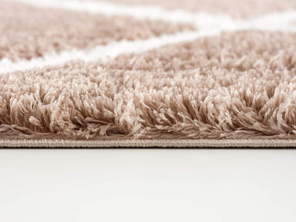 8' X 11' Beige Geometric Area Rug