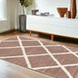 3' X 5' Beige Geometric Area Rug