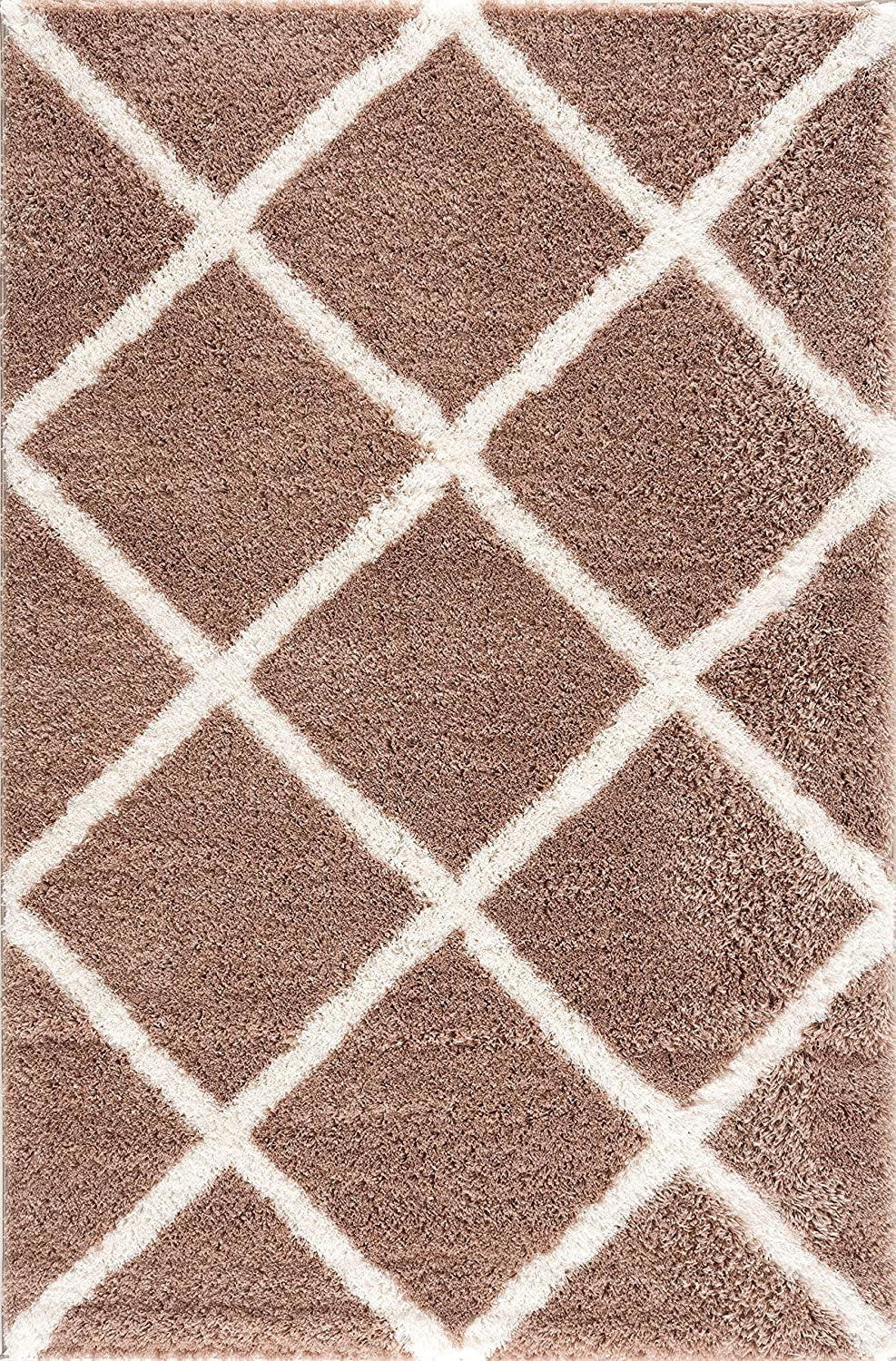 3' X 5' Beige Geometric Area Rug