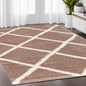 3' X 5' Beige Geometric Area Rug