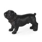 8" Black Polyresin Dog Tabletop Sculpture