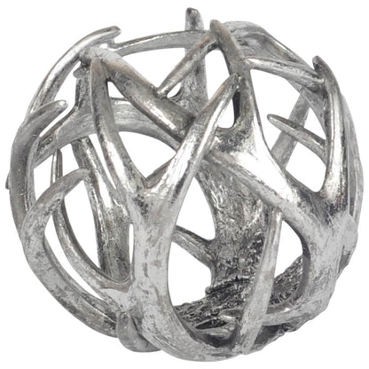 7" Silver Metal Tabletop Sculpture