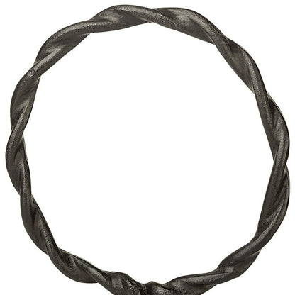 15" Black Metal Round Braided Tabletop Sculpture