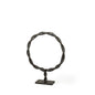 15" Black Metal Round Braided Tabletop Sculpture