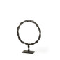 15" Black Metal Round Braided Tabletop Sculpture