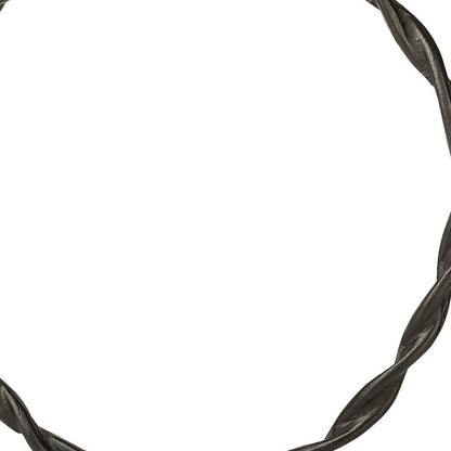 23" Black Metal Round Braided Tabletop Sculpture
