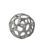 6" Gray Metal Abstract Decorative Orb Tabletop Sculpture
