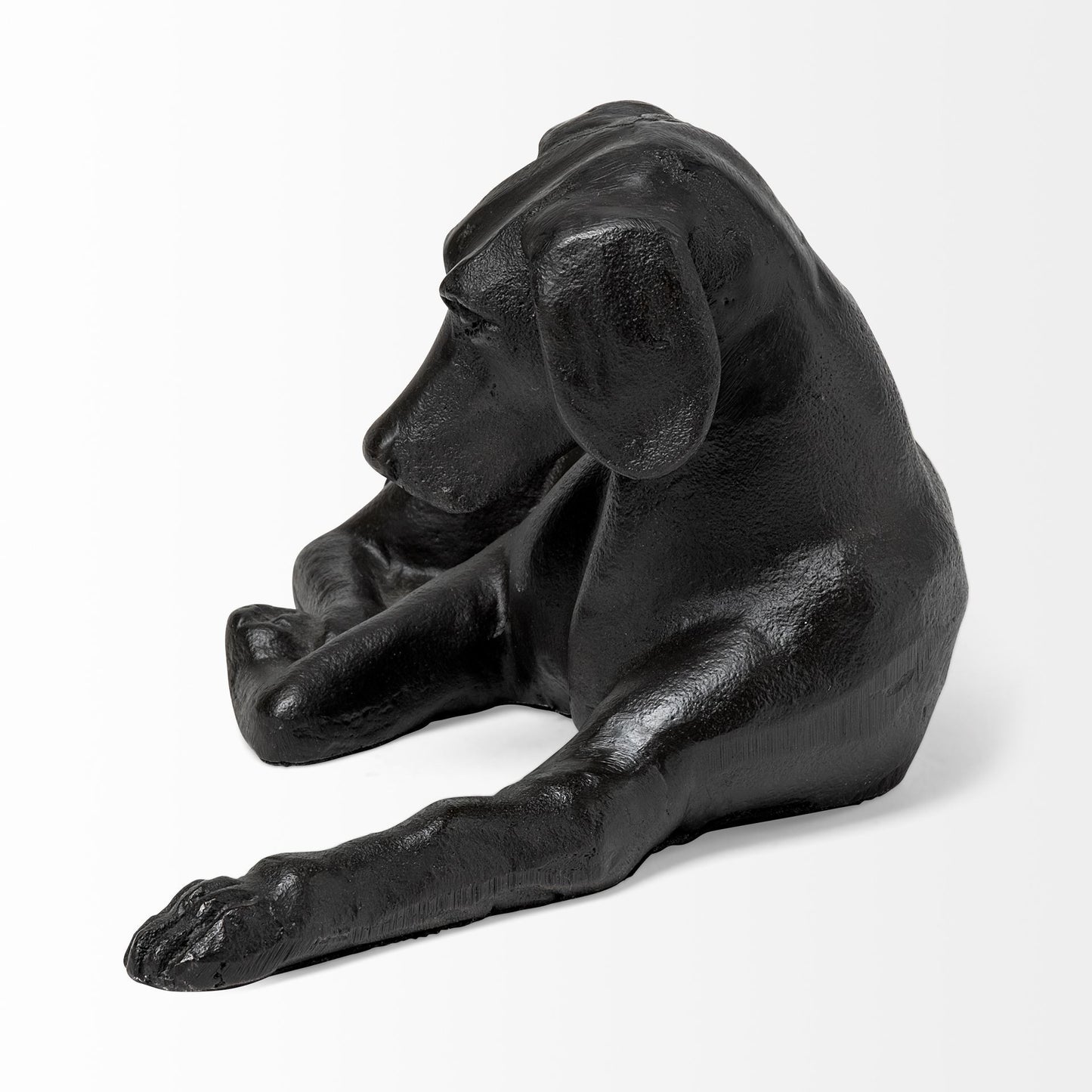 Black Metal Labrador Dog Sculpture