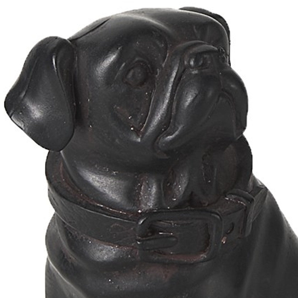 6" Brown Metal Dog Tabletop Sculpture