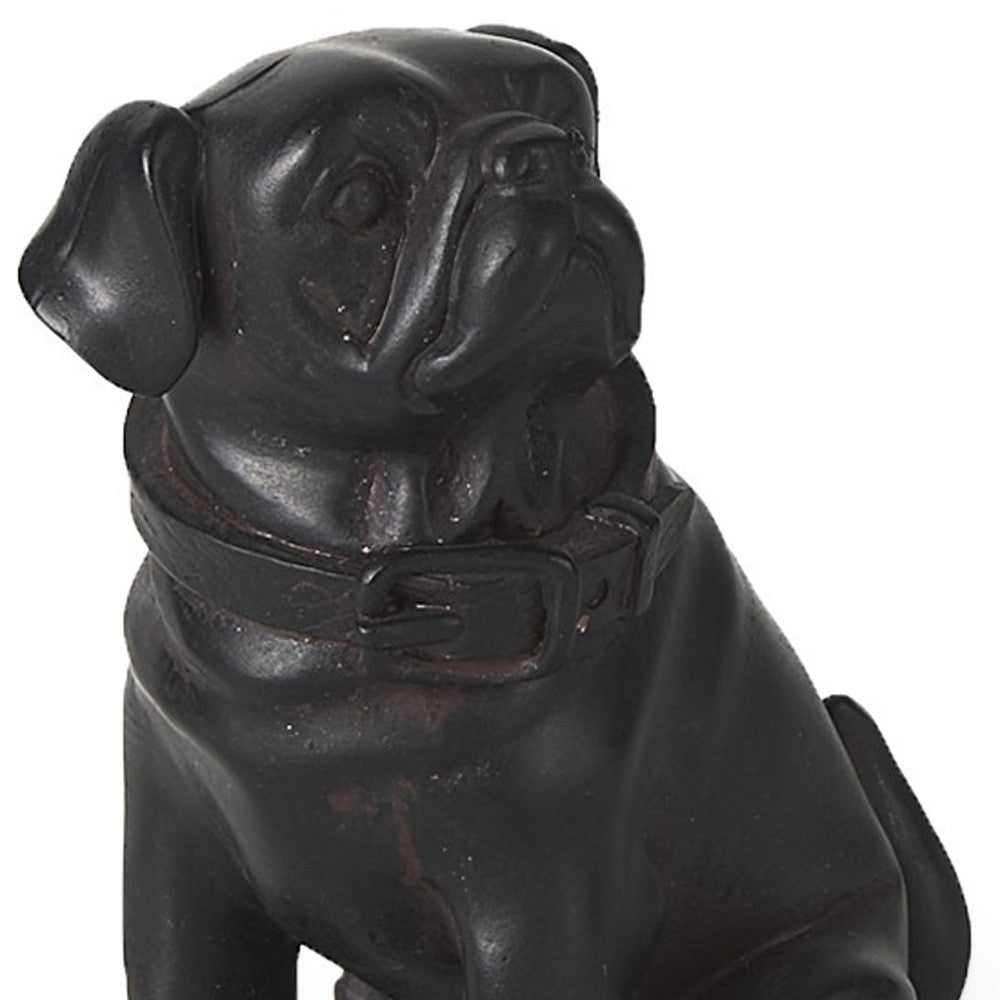 6" Brown Metal Dog Tabletop Sculpture