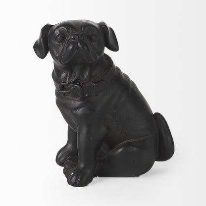 6" Brown Metal Dog Tabletop Sculpture