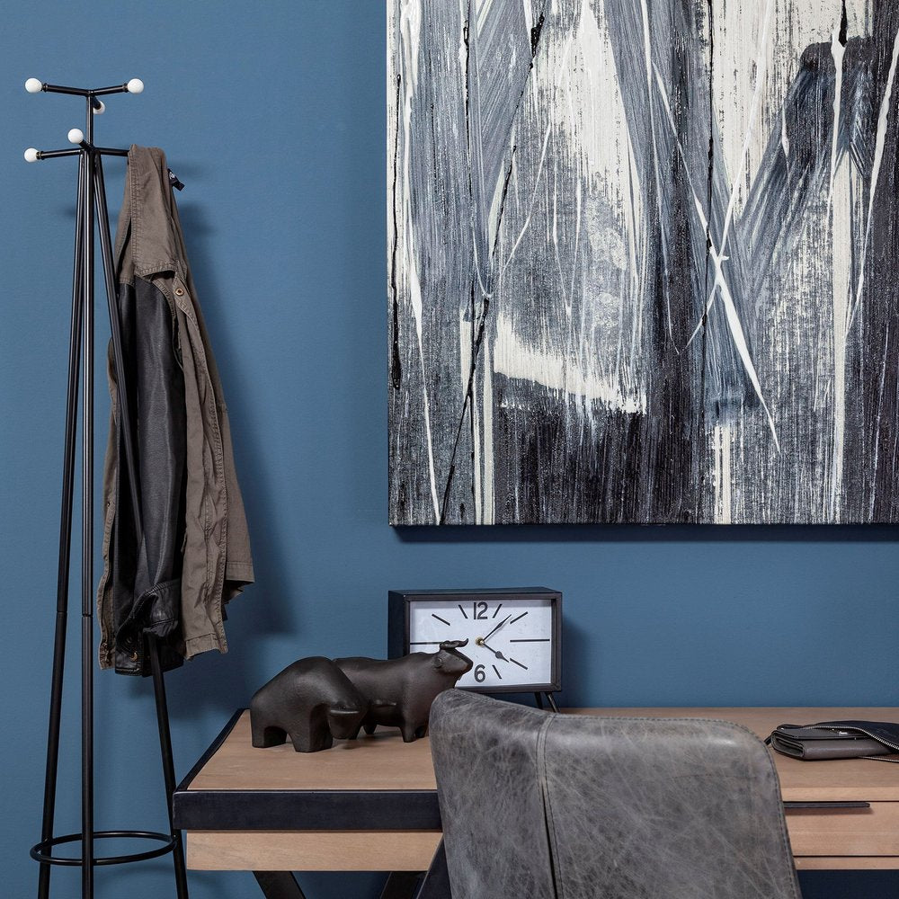 6" Black Metal Tabletop Sculpture