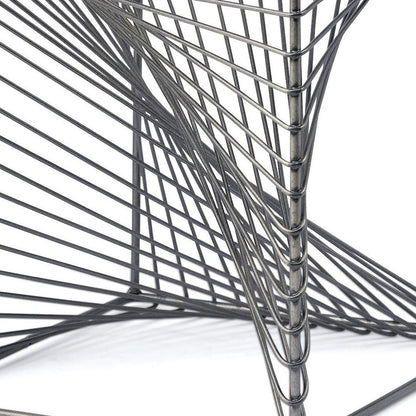8" Silver Metal Cube Tabletop Sculpture
