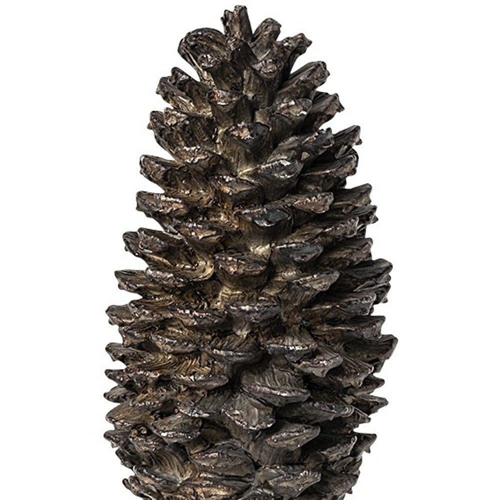 Petite Brown Resin Pinecone Shaped Decor Piece