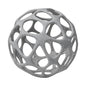 Light Gray Metal Hollow Orb Sculpture