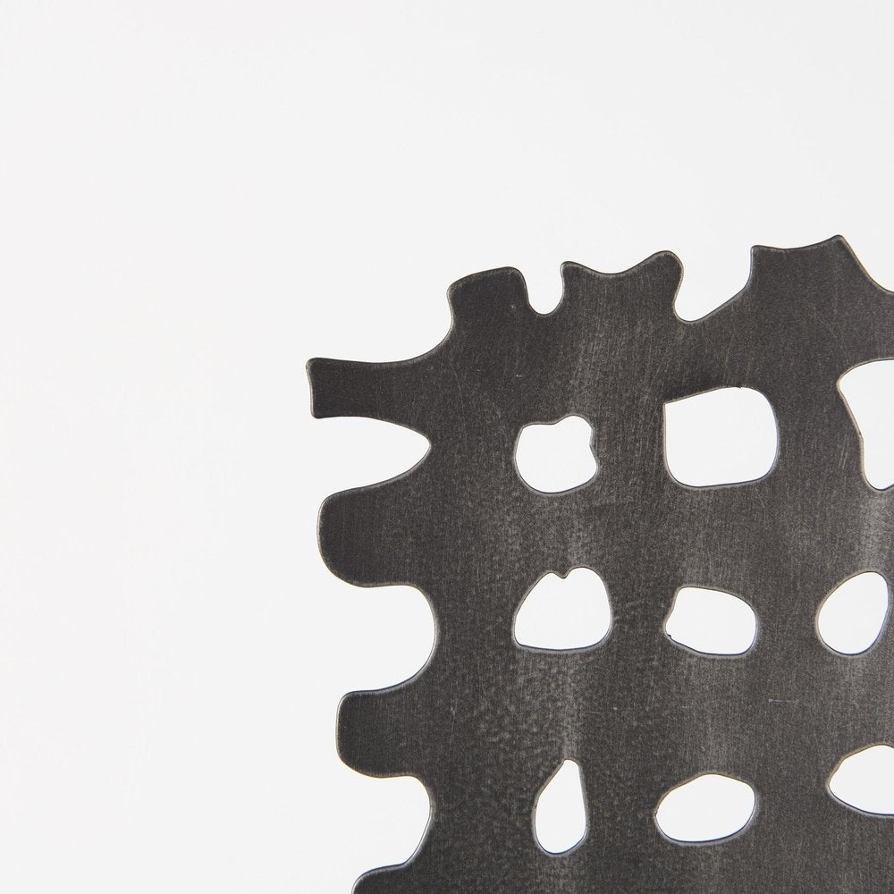 21" Gray Metal Tabletop Sculpture