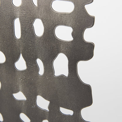 21" Gray Metal Tabletop Sculpture