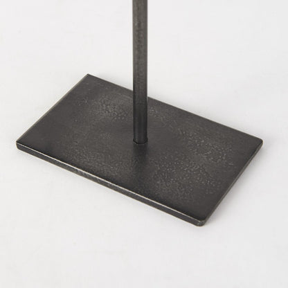 21" Gray Metal Tabletop Sculpture