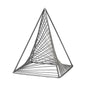 Contemporary Gray Metal Triangular Decor Piece